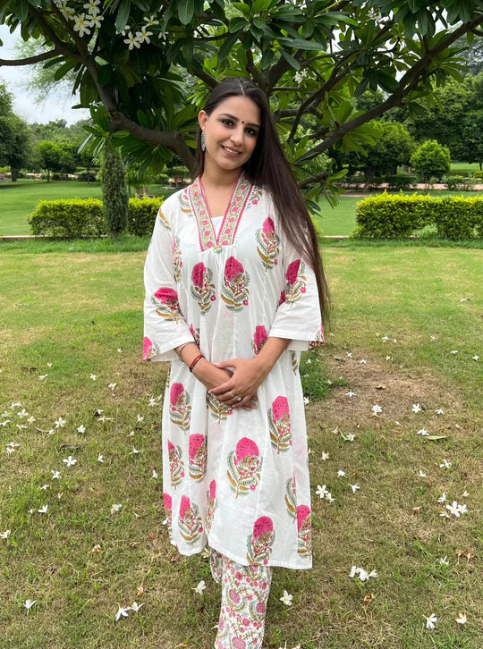 Royal Garden Printed Ethnic Co-Ord Set with Elegant Traditional Flair